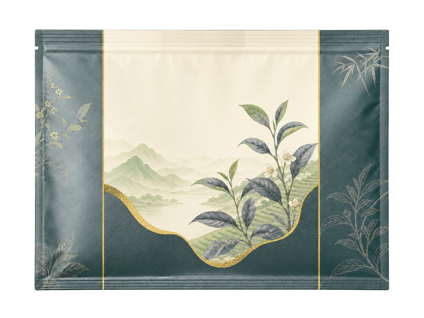 茶叶袋设计 Tea packaging flat artwork reference